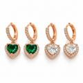 Heart Hanging Hoops