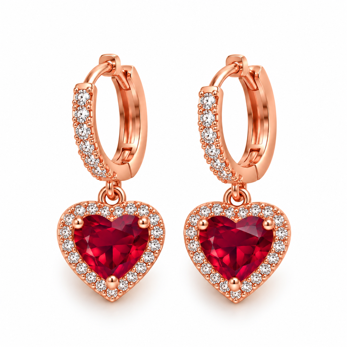 Heart Hanging Hoops