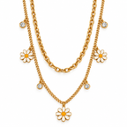 Flowers Layered Necklace