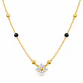 Floral Black beads mangalsutra