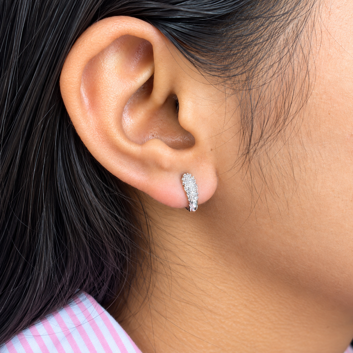 Heart sparkle hoops