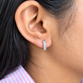 Nova mini silver hoops