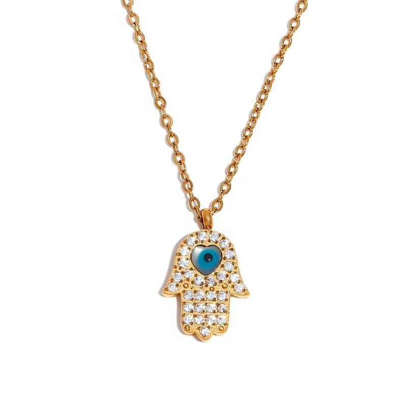 Hamsa hand  Evileye Necklace