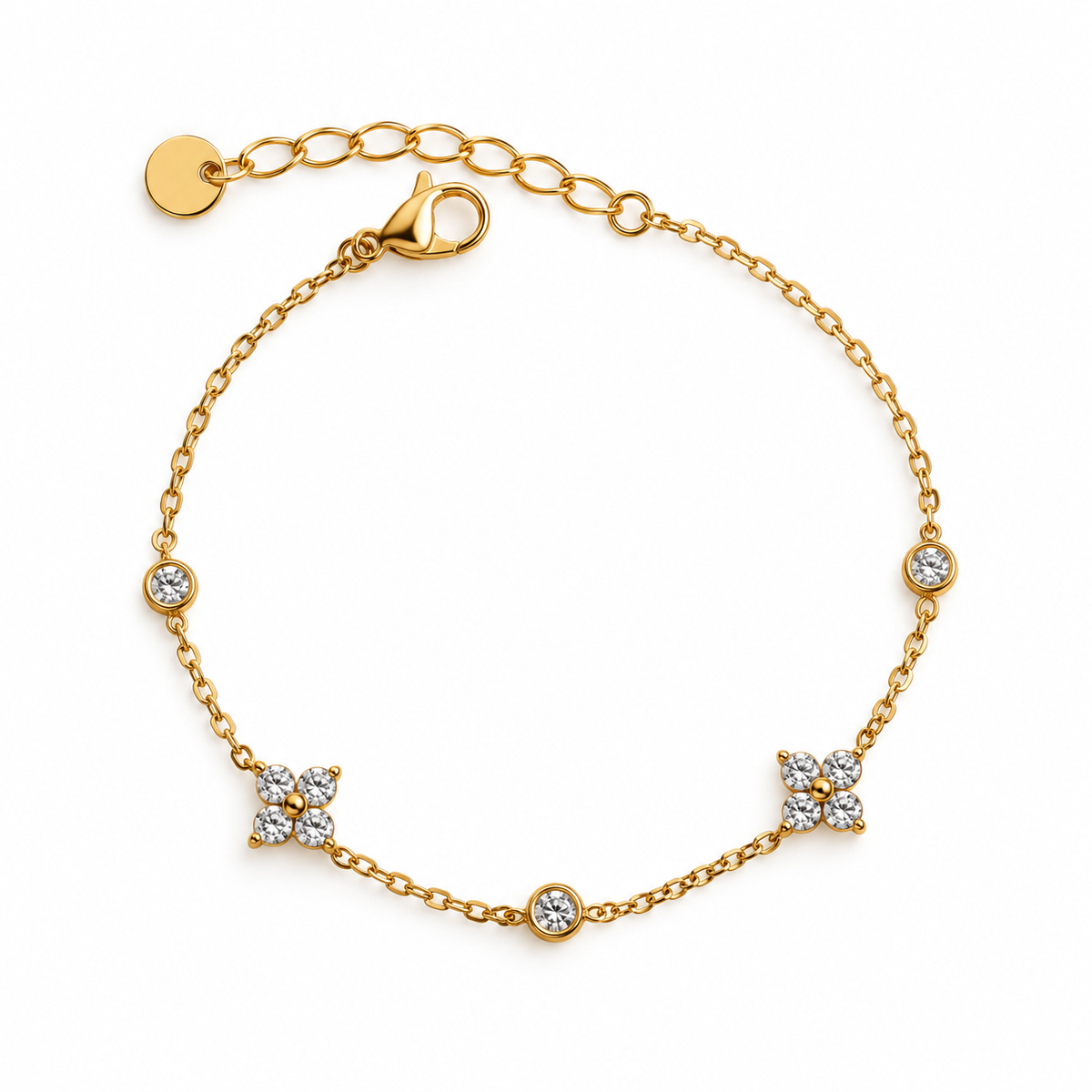 Crystal clover bracelet