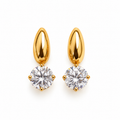 Round Drop Earrings