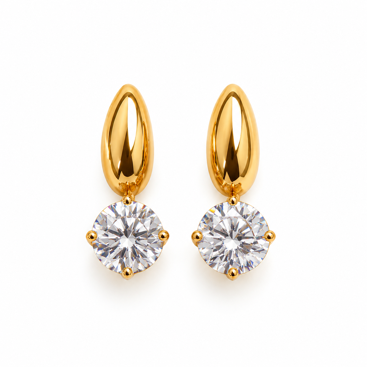 Round Drop Earrings