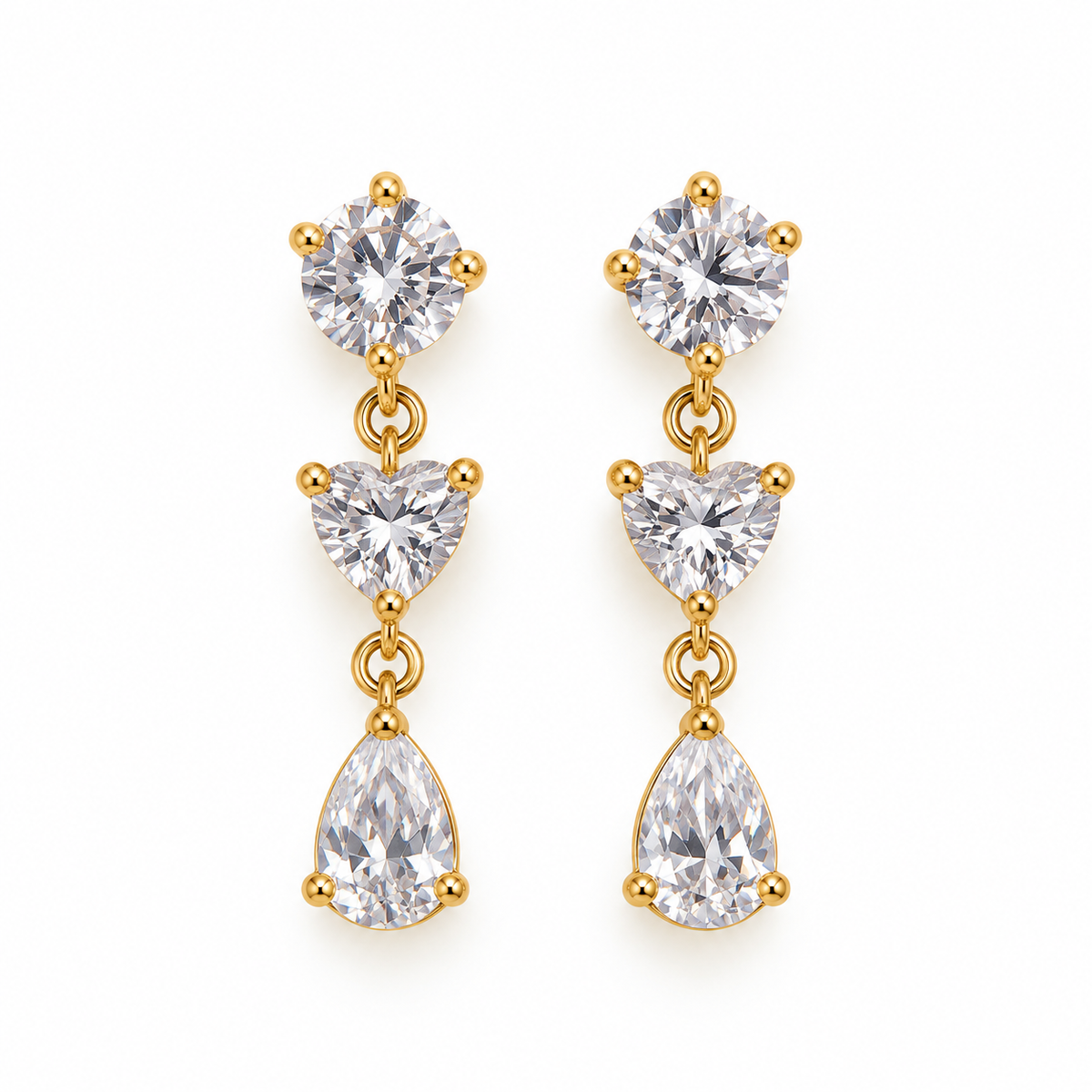 Amora Heart Drop Earrings