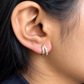 Double Sparkle Hoops