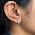 sparkling stone hoops