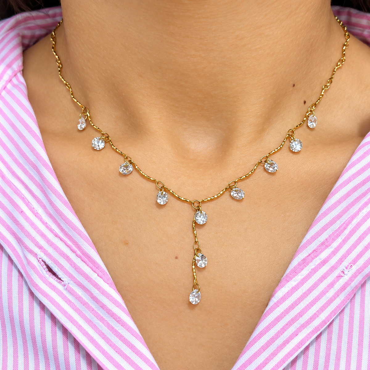 Diamond drizzle necklace