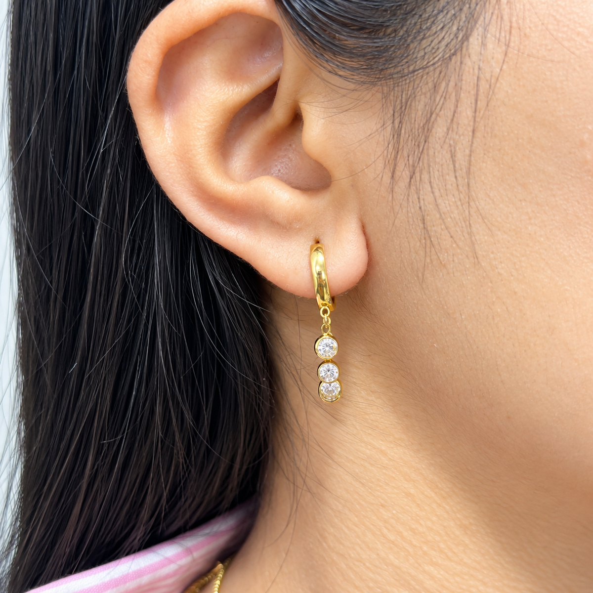 twinkle chains stone hoops