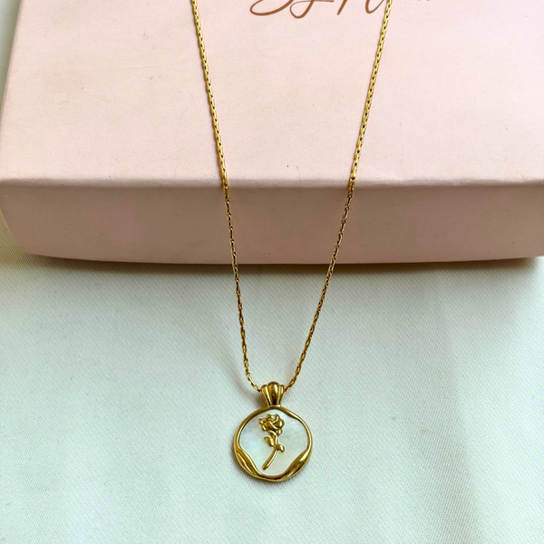 MOP Rose Necklace