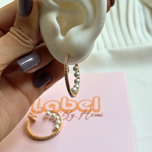 Half Pearl Hoops