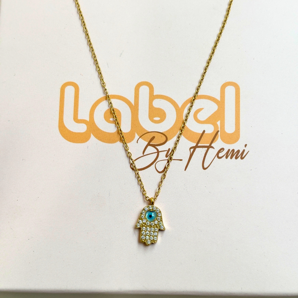 Hamsa hand  Evileye Necklace