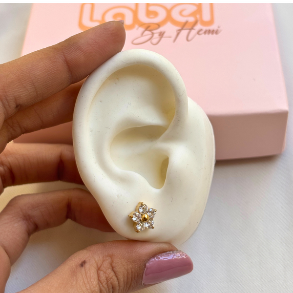 5 petal Stone Studs