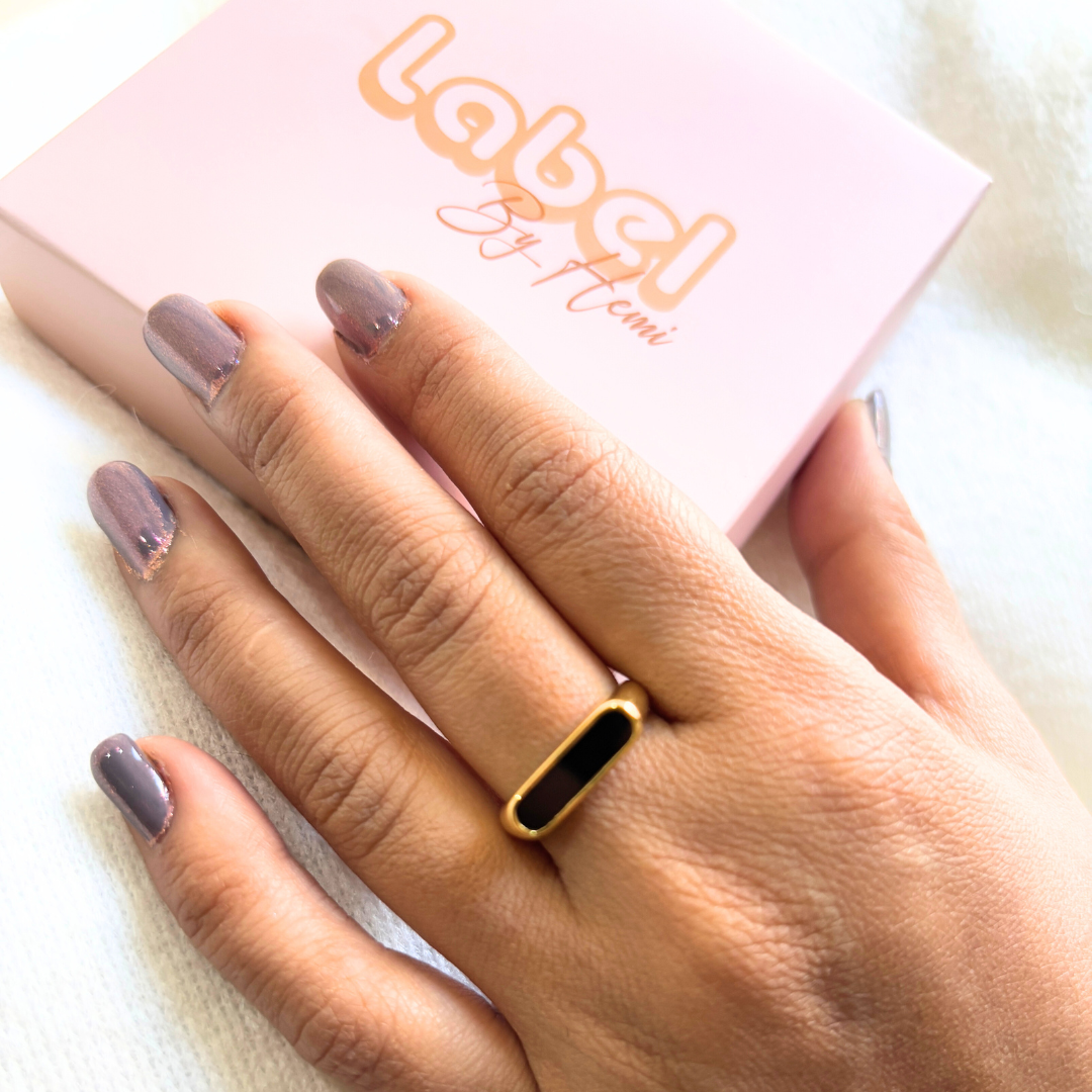 Bar Gold Plated Ring