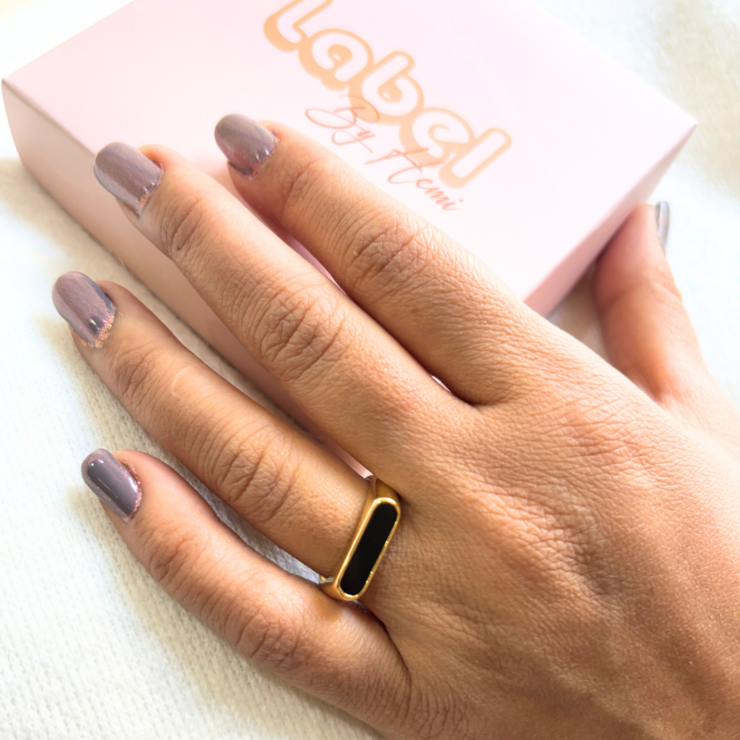 Bar Gold Plated Ring