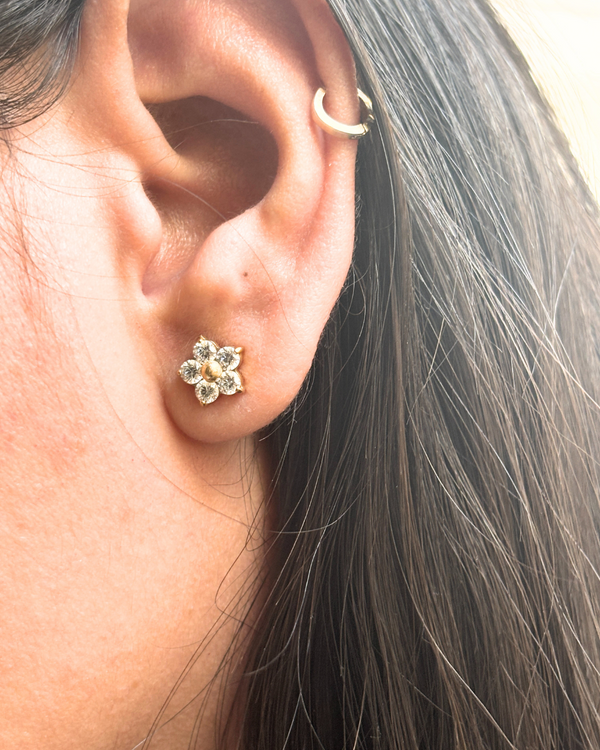 5 petal Stone Studs