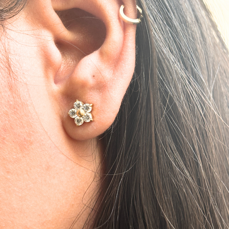 5 petal Stone Studs