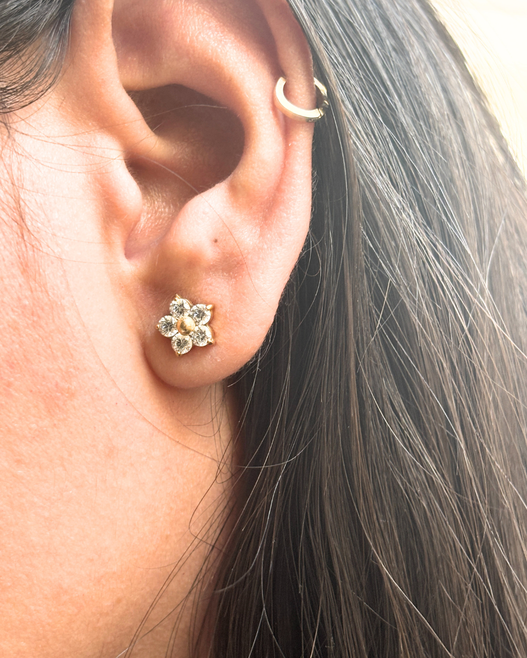 5 petal Stone Studs