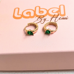Almond Stone Hoops