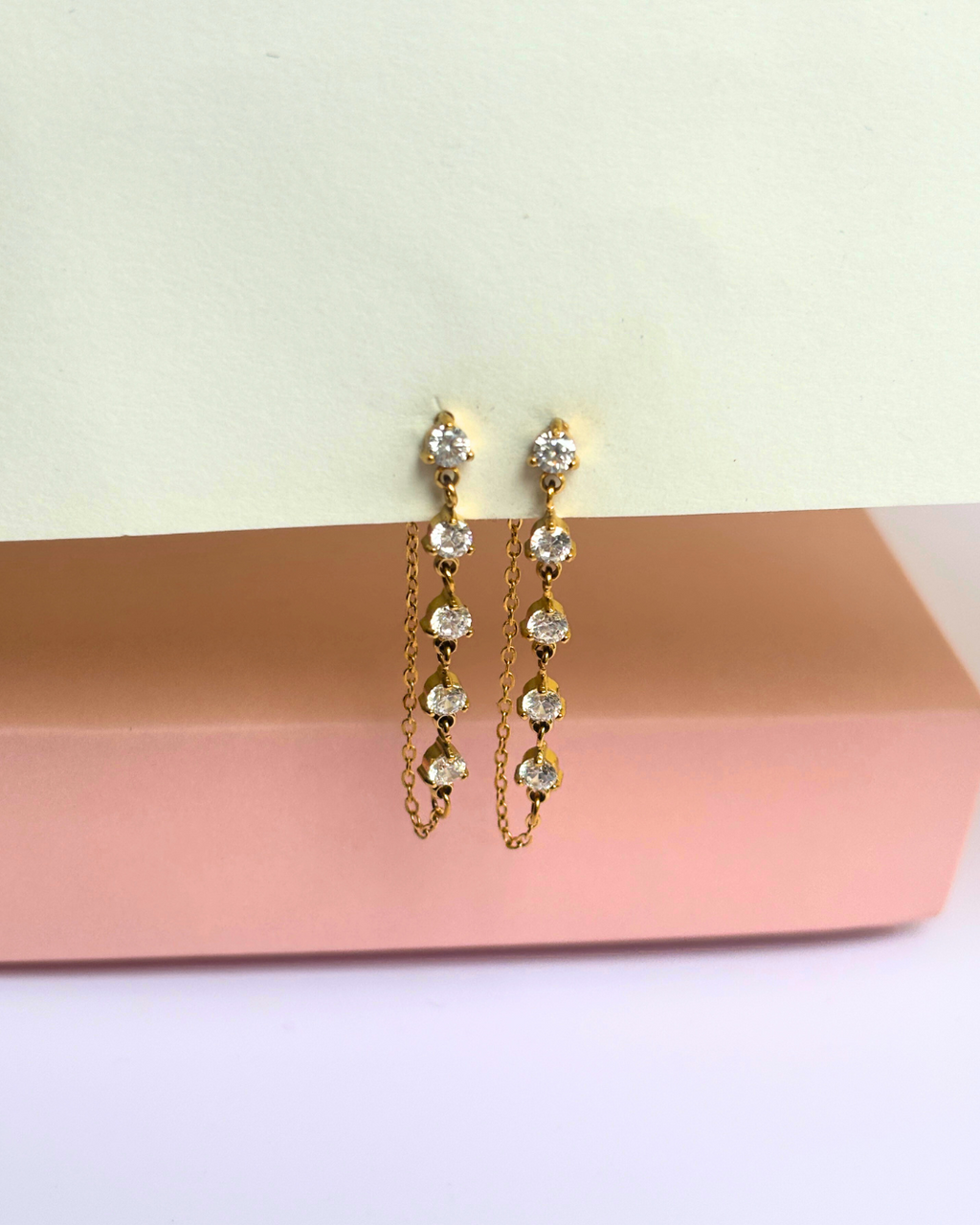 Stone chain Earrings