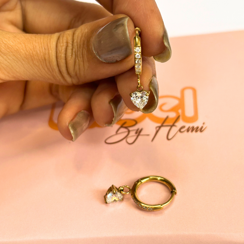 Heart hang Hoops