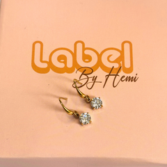 Soliatire hanging earrings