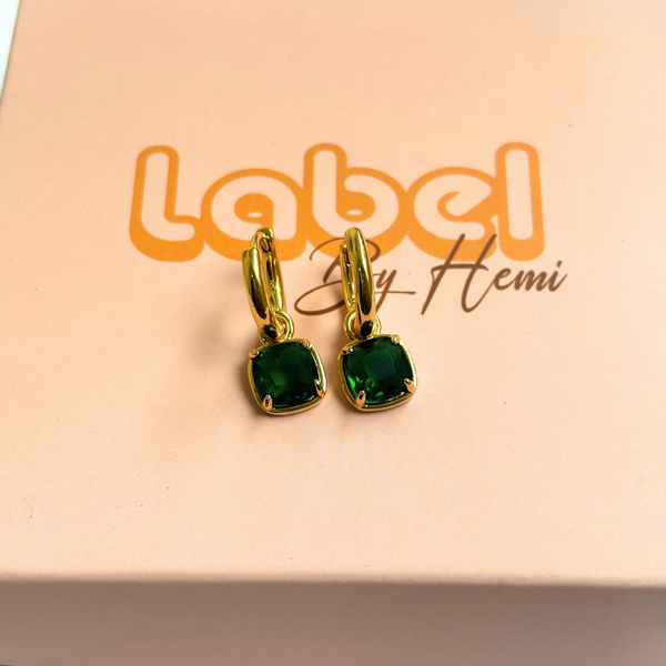 Square stone Hoops