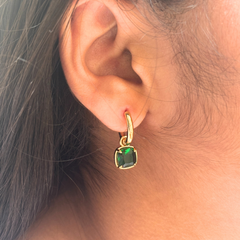 Square stone Hoops