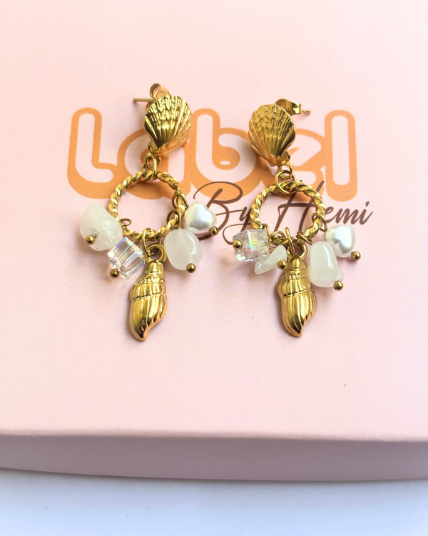 Shell stones earrings