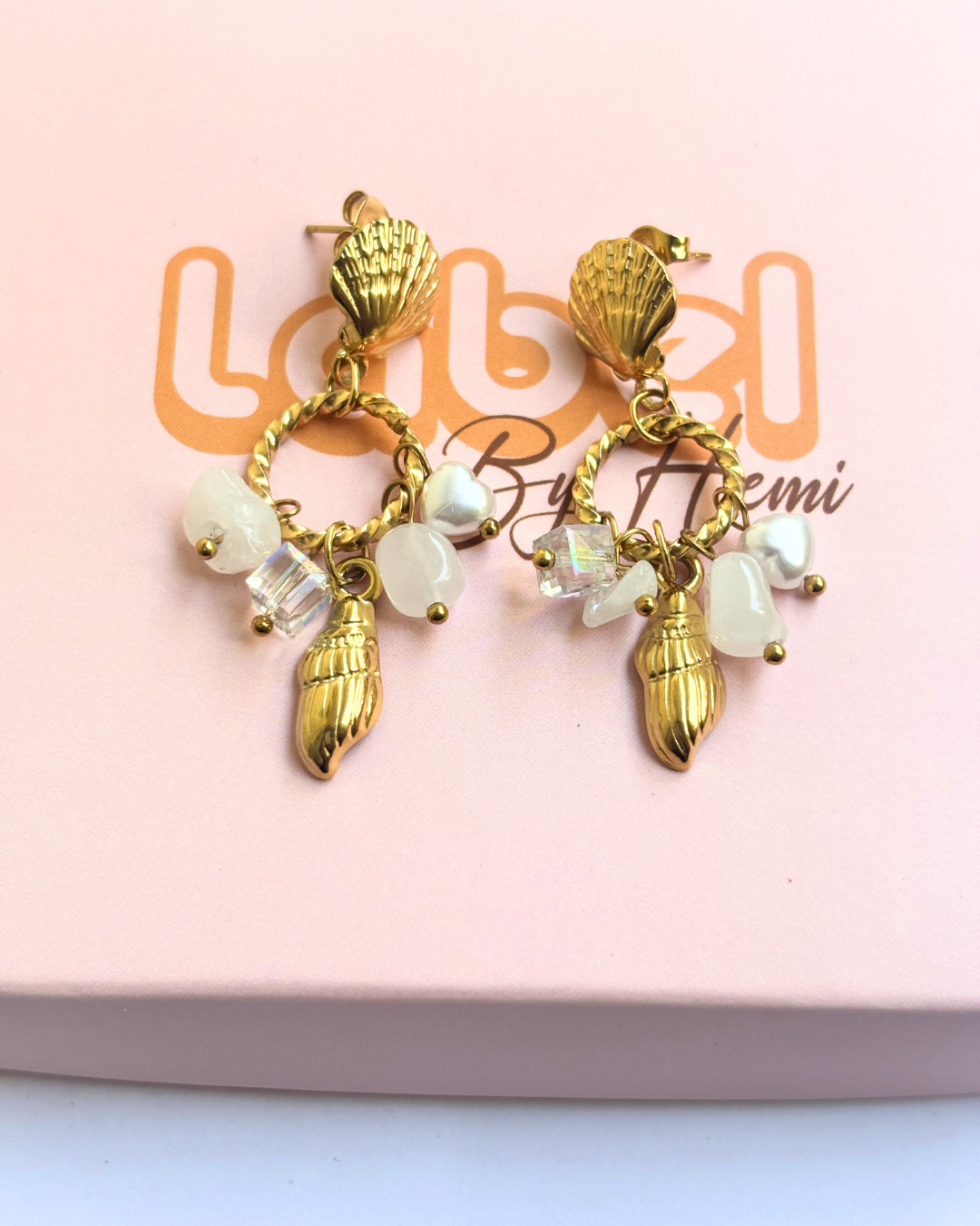 Shell stones earrings