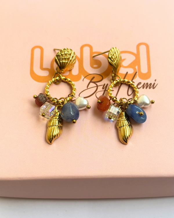 Shell stones earrings