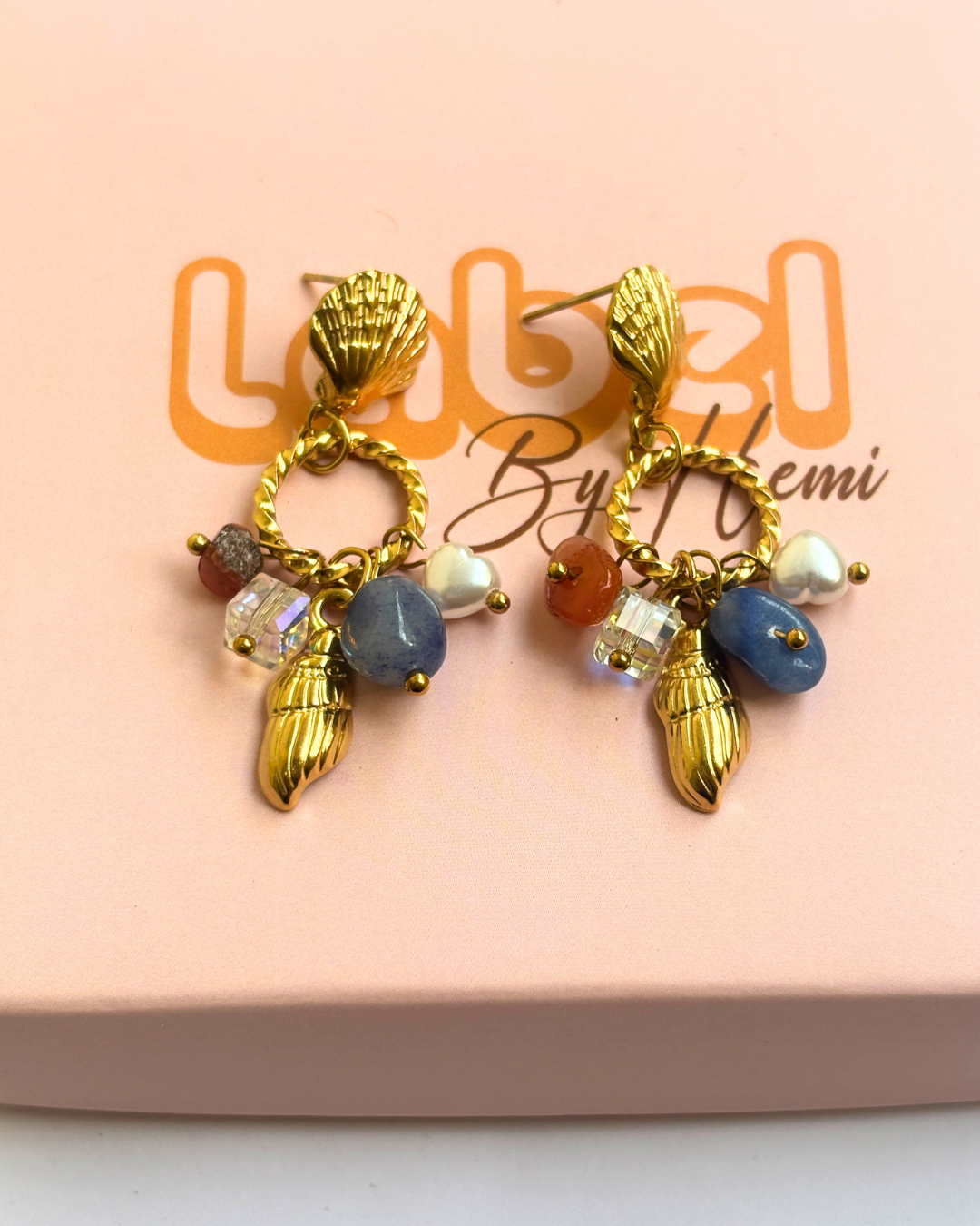 Shell stones earrings