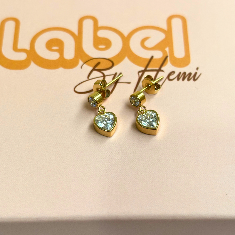 Heart STone Earrings