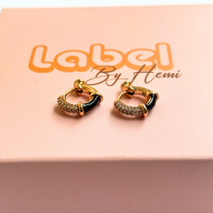 Black enamel hoops