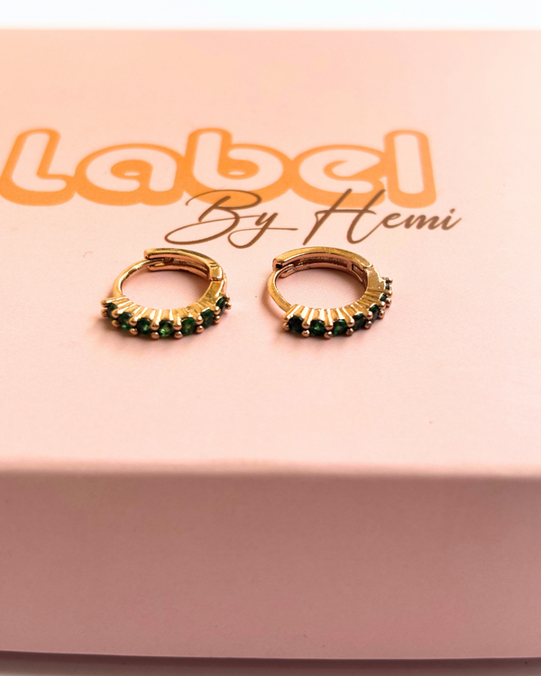 Green slim hoops