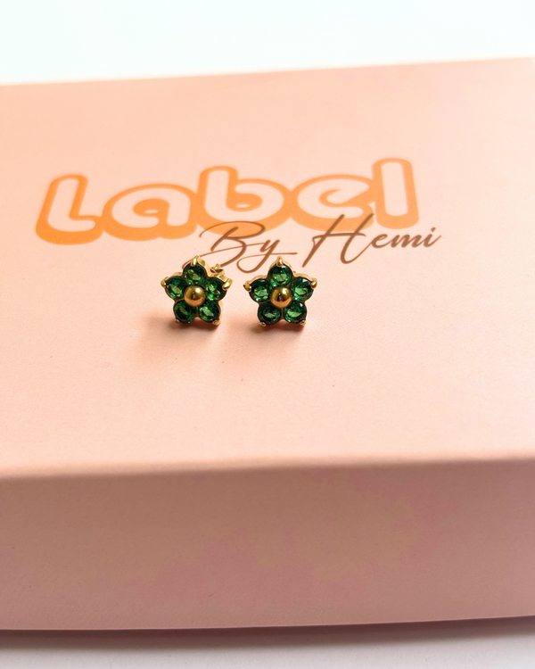 5 petal Stone Studs