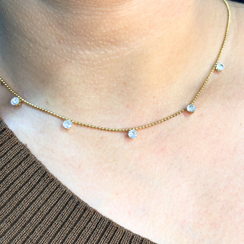 Stones charm necklace