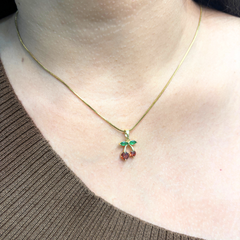 Cherry stone necklace