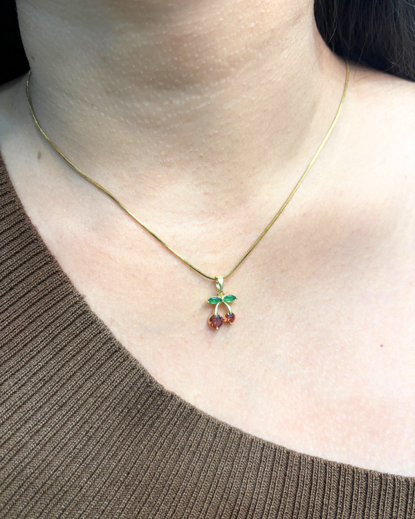 Cherry stone necklace
