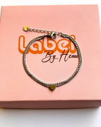 Heart tennis bracelet