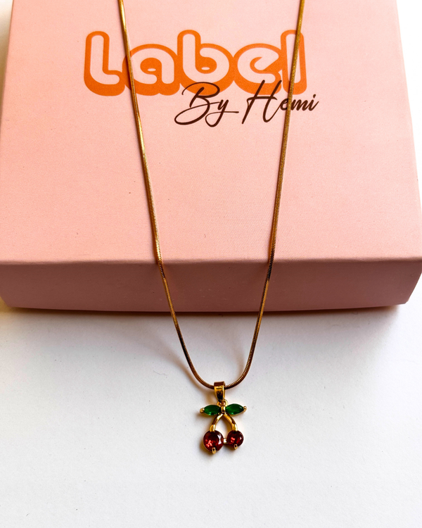 Cherry stone necklace