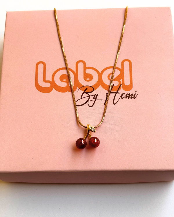 Cherry glow necklace