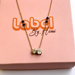 Two stone Black beads mangalsutra