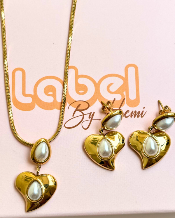 Heart Pearl Set