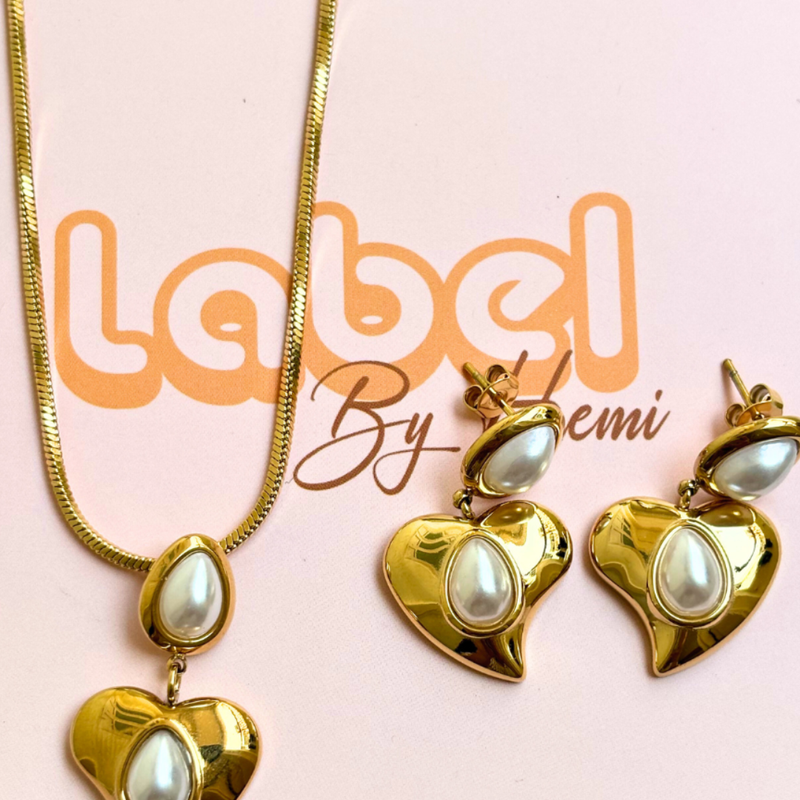 Heart Pearl Set