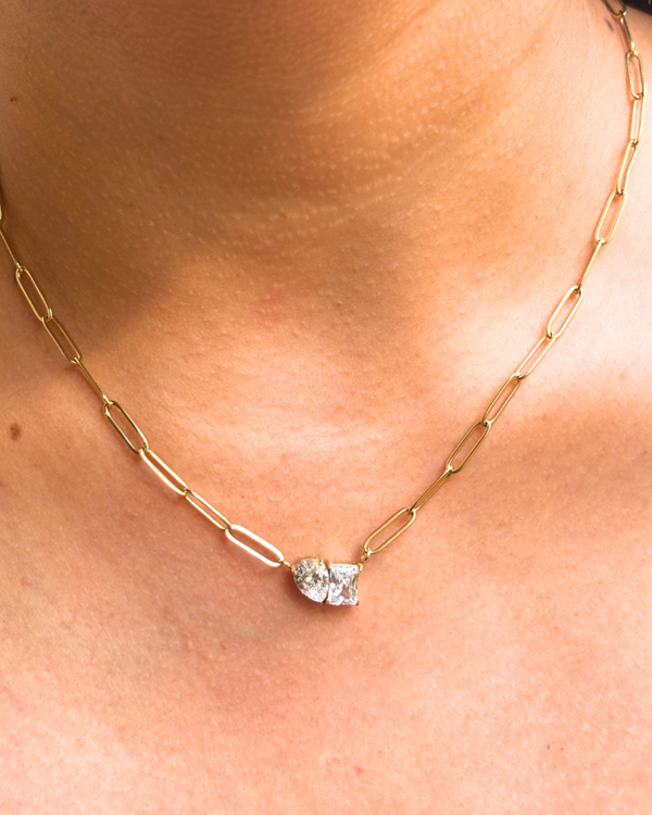 Two Stone link Necklace