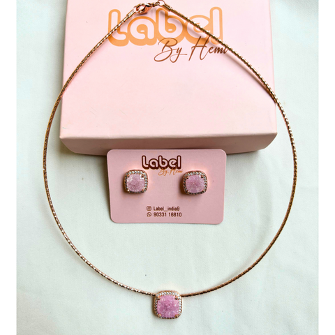 Rosegold Pink Gemstone Combo