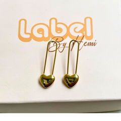 Heart long Studs